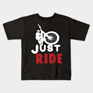 Just Ride MTB /cycling Kids T-Shirt